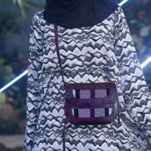 Sac à bandoulière en cuir violet